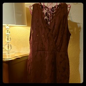 Sexy Burgundy Lace Dress